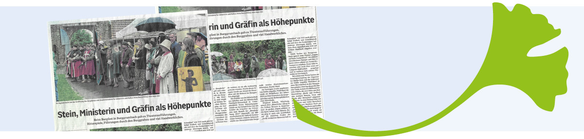 Artikel der MainPost zum großen Burgfest  in Burggrumbach